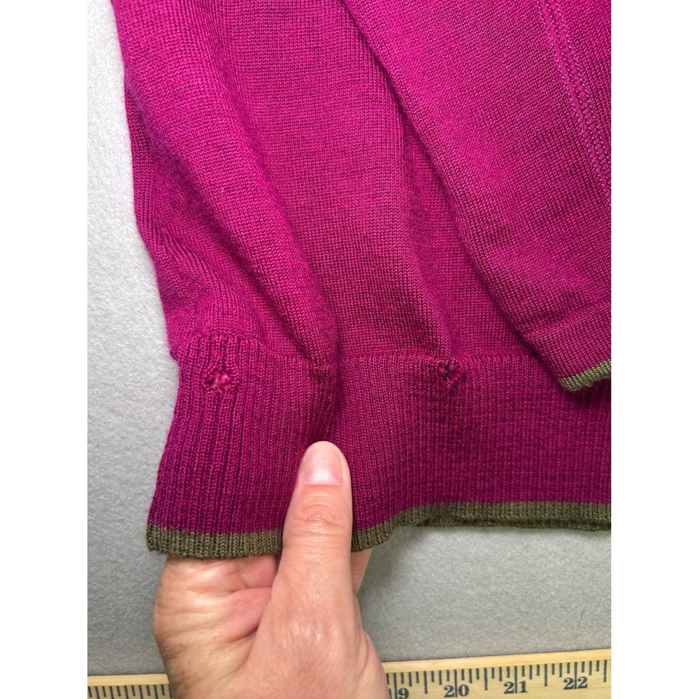Smartwool Sweater Womens M Magenta Merino Wool Blend Crew Neck Long Sleeve - Picture 7 of 8